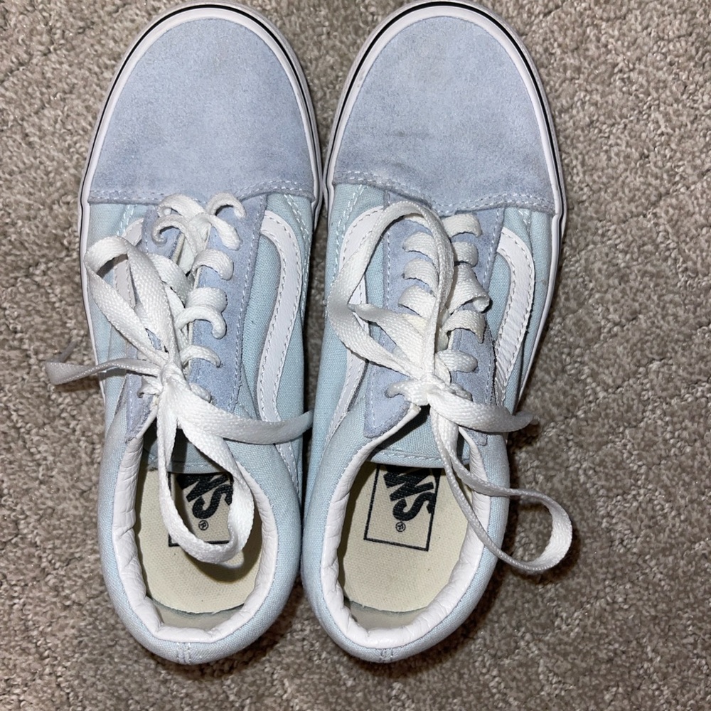 Vans Light Blue and White Sneakers